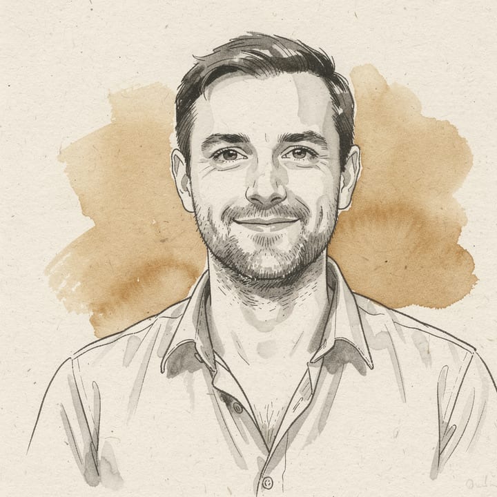 Illustrated portrait of Theo Vasquez.